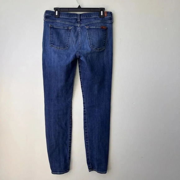 7 For All Mankind Jeans Women’s Size 29 The Skinny Medium Wash - Picture 3 of 5